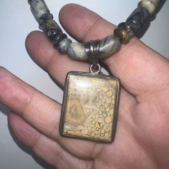 Vintage Boho Multi Stone Chunky Charm Necklace - Picture 2 of 11